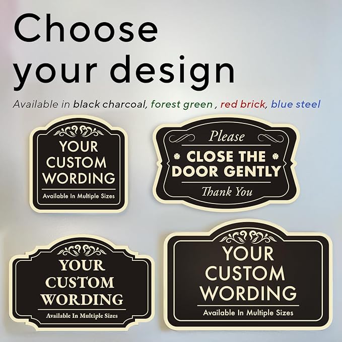 Custom Black Charcoal 36x24-inch Aluminum Outdoor Signs, Personalized Driveway, Waterproof Made in USA
