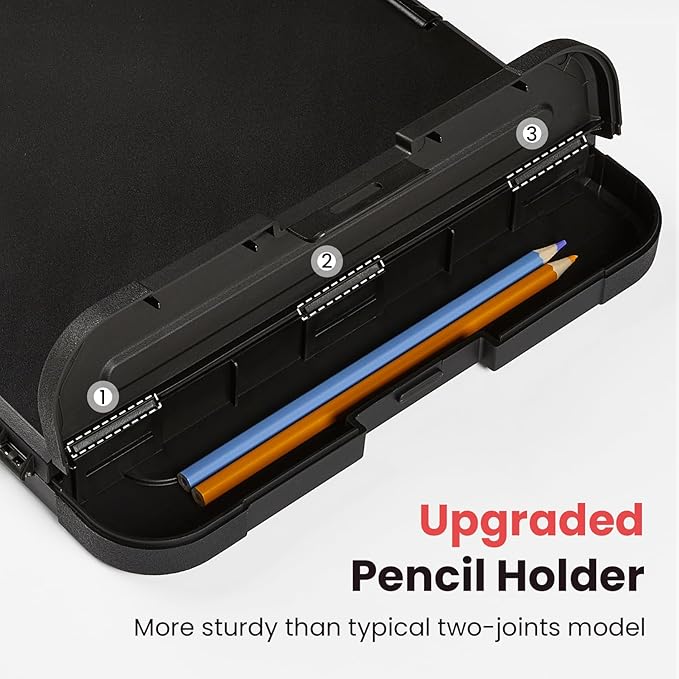 Sooez Reinforced Clipboard with Storage (Letter, 8.5x11)