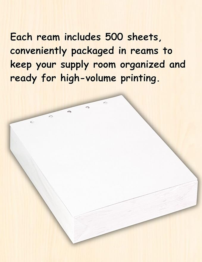 Limited Papers(TM) Writing and Copy Paper, Variation of Colors 8.5" x 11", 5 Hole Top-Punched, 20 Pound Text, 500 Sheets Per Ream. (5000, Canary)