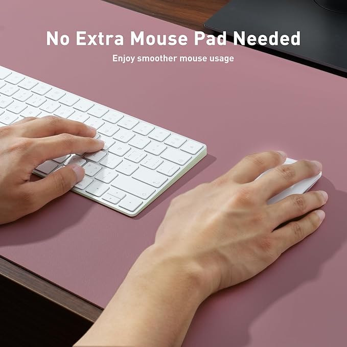Aothia PU Leather Desk Pad Protector — 23.6" × 13.7", Office Size