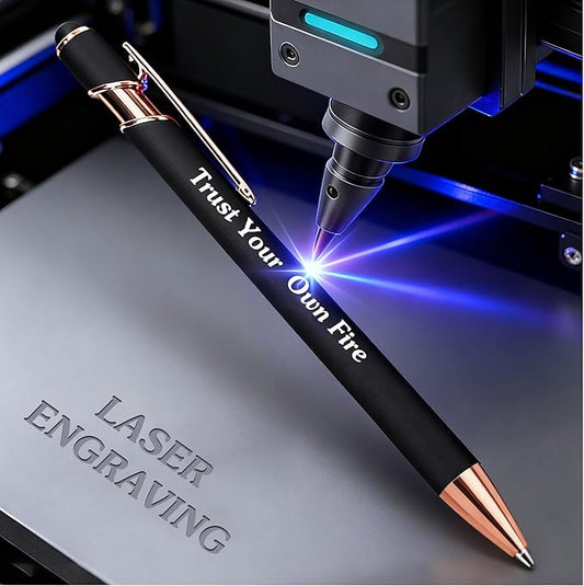 CRME Custom Pens Personalized Pen in Bulk Customized Pens Engraved Grip Retractable Ballpoint Pen with Name Text Logo 2-in-1 Stylus Pens for Touch Screens Ideal for Business Church Party 10-Pack