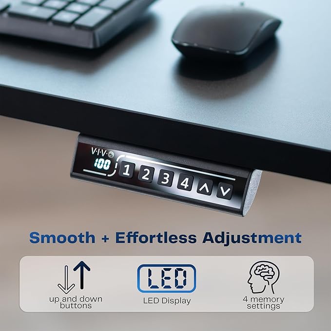 VIVO Electric 71 x 36 in Rustic Standing Desk, Memory Height Adjustment, 1B Series, Holds 220 lbs, Vintage Brown Top Gray Frame, DESK-KIT-1G7N-36