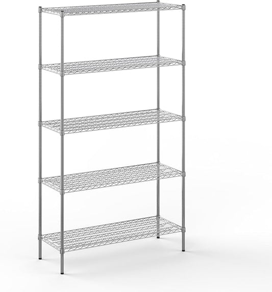 Regal Altair 18" Deep x 48" Wide x 86" Height Wire Shelving Kit | 5-Tier | NSF Commercial Storage Rack Unit