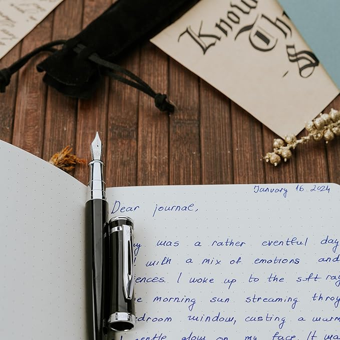 Wordsworth & Black Fountain Pen Set (Black, 24 Pack)