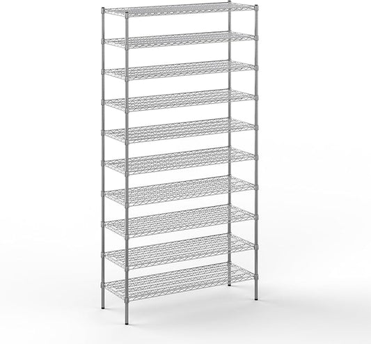 Regal Altair 18" Deep x 48" Wide x 96" Height Wire Shelving Kit | 10-Tier | NSF Commercial Storage Rack Unit