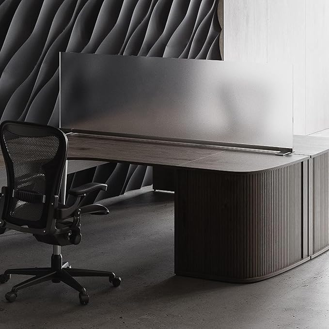 OBEX Acrylic Free Standing Screen, Divider for Desk Privacy Home & Office Partitions for Table Top Workstation, Portable Cubicle Panel for Work, 24" x 24", Clear