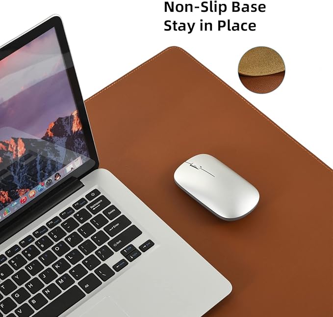 Wolaile Desk Pad Blotter — 36×17 in, Brown