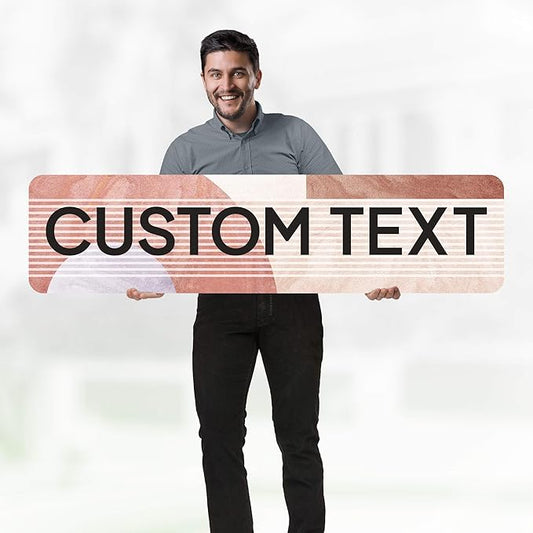 Custom Sign, Custom Street Sign, 11 Font Colors, 13 Font Styles, 4 Hole Options, 22 Sizes, 12x48 Inches, Rust Free DiBound, Fade Resistant, Made in USA by My Sign Center (Mid-Century Modern 1)