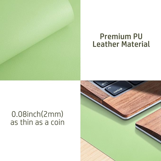 Aothia Leather Desk Pad Protector — Green
