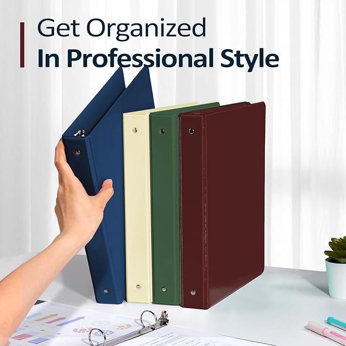 BinderX Extra Durable 1.5 Ring Binder (Navy, 8.5x11)