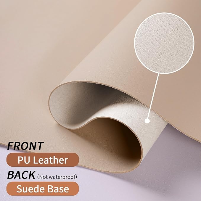 Bloss Extra Large Leather Desk Mat — Beige