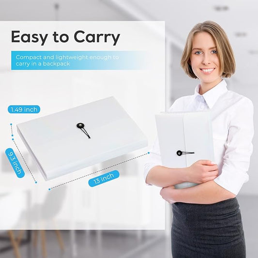 Accordion File Organizer, Expanding File Folder for Sorting Documents and Papers, 13 Pockets Receipt Organizer for Home, Travel and Office Use (White)