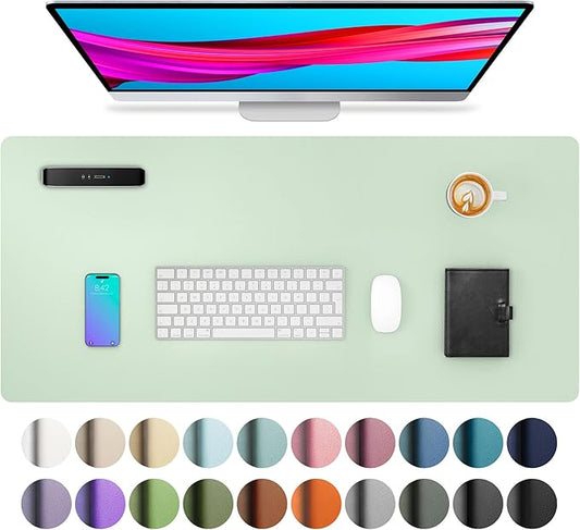 Aothia Large PU Leather Desk Pad — 23.6" × 13.7" Mouse & Writing Mat