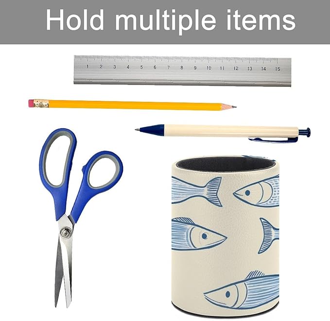 Office Prime Sardine Fish Leather Pencil Holder