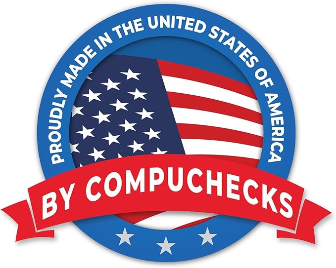 Compuchecks Check on Top Blank Check Paper - 1000 Pack, Quick-Books & Laser Printer Compatible - Security Business Checks with Voucher - 8.5" x 11" Blue Pinstripe