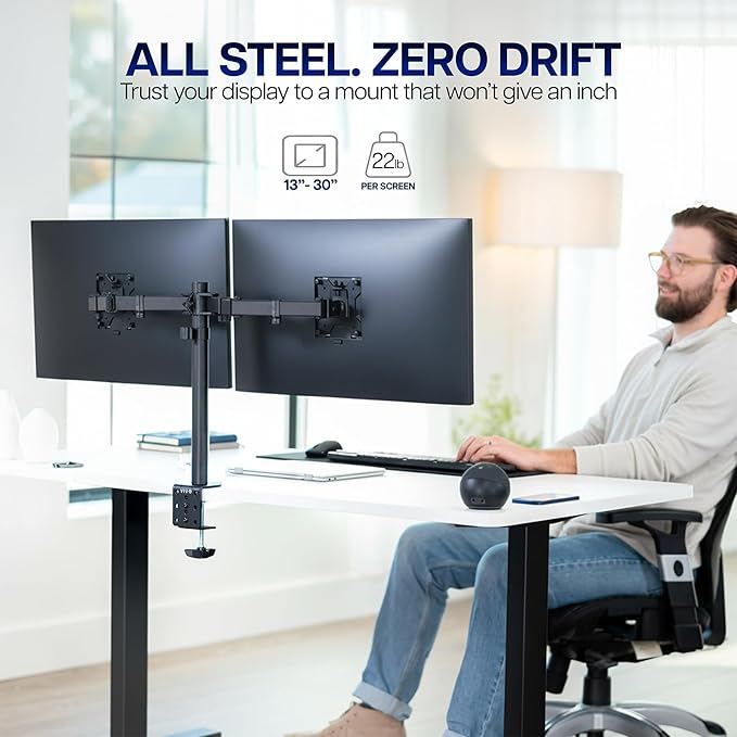 VIVO Dual Monitor Desk Mount (Black)