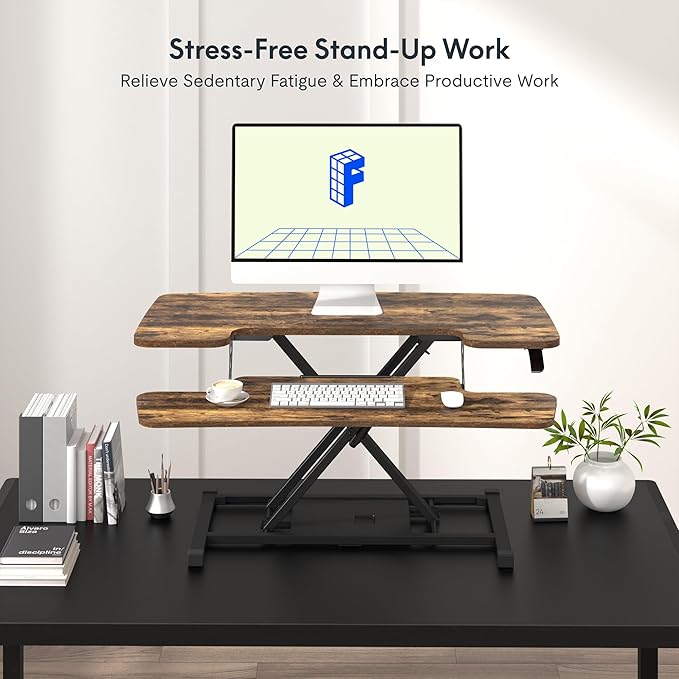 FLEXISPOT 36" Standing Desk Converter — Quick Sit-Stand Riser