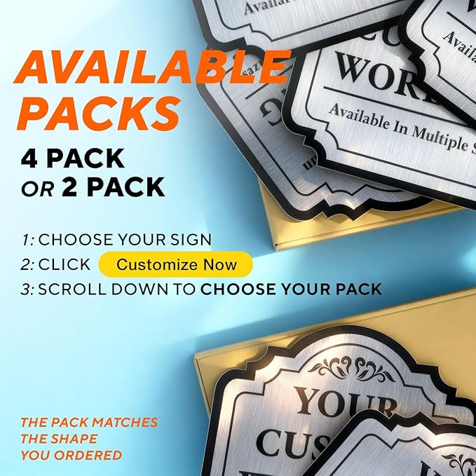 Custom Decorative Outdoor Metal Signs, Personalized Aluminum, Customized Driveway, Waterproof Made In USA, Silver 14x10 In