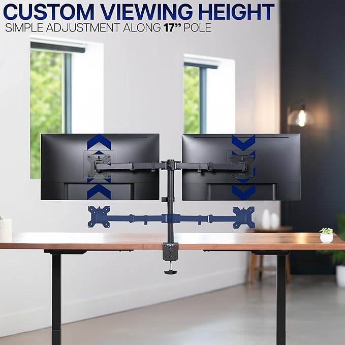 VIVO Dual Monitor Desk Mount (Black)