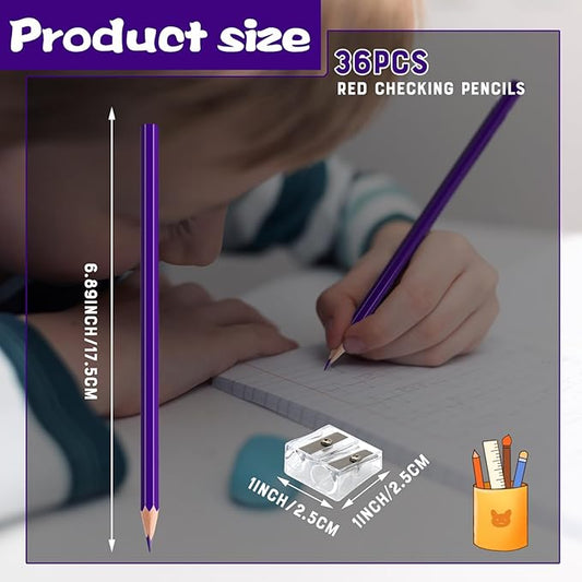 sqzrmdcg 36 PCS Purple Colored Pencils, Pre-sharpened Professional Wooden Art Pencils Set for Artists Painting | Premium Drawing Sketching Supplies (Purple)