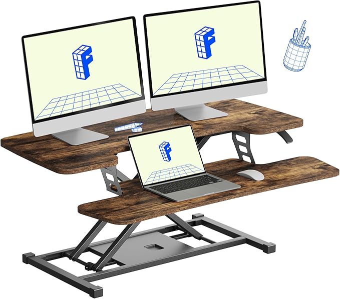 FLEXISPOT 36" Standing Desk Converter — Quick Sit-Stand Riser
