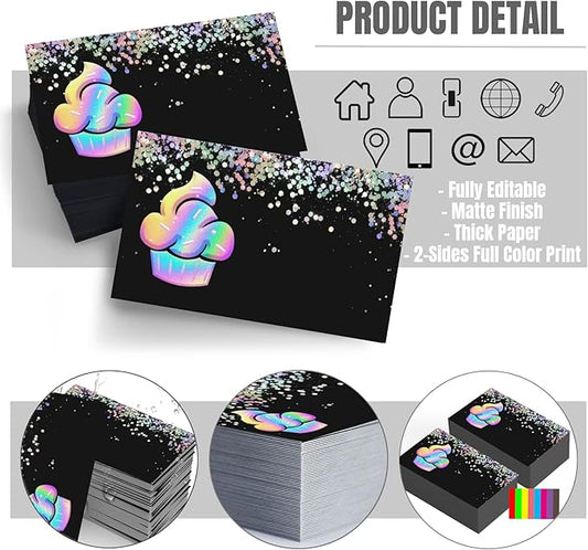 Custom Business Cards Double-Sided Personalized Stationery | Professional 300GSM Matte Paper for Small Business | 3.5x2 Inch