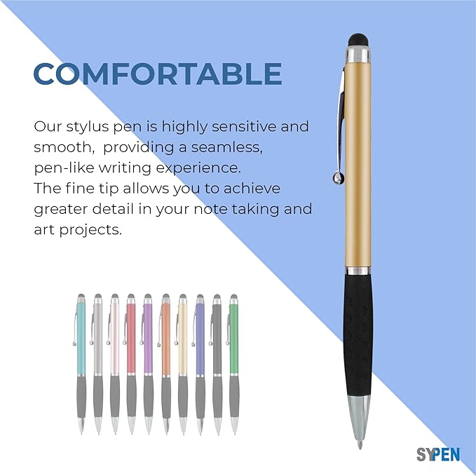 SyPen Personalized Stylus Pens With your Custom Logo or Text-300 Pack Bulk-for Businesses, Parties, and Events, 2 in 1 Ballpoint Pen & Stylus for Touchscreen Devices, Purple Barrel, Black Ink
