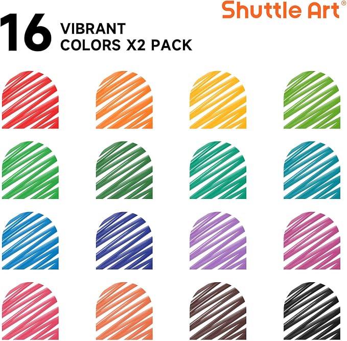Shuttle Art Dry Erase Markers (32 Pack)