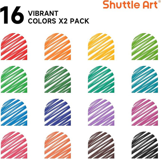 Shuttle Art Dry Erase Markers (32 Pack)