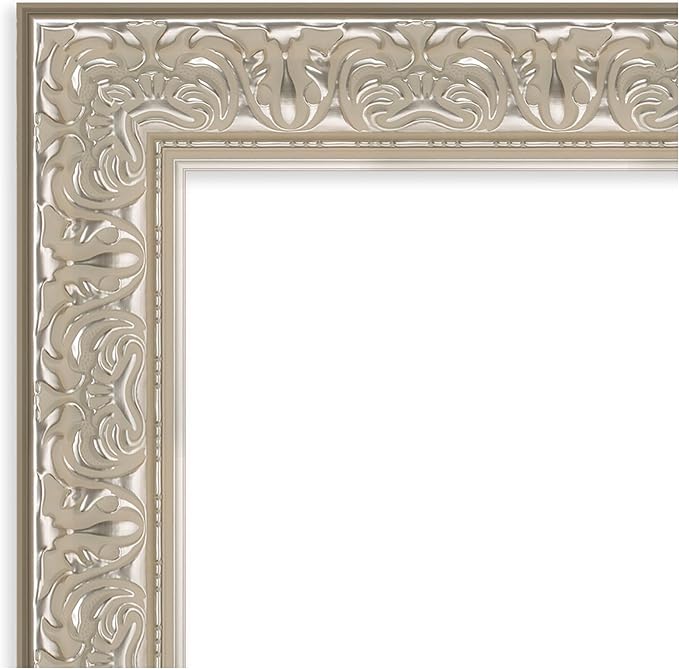 Amanti Art Silver Framed Magnetic Board 27x27 Medium Vision Board for use with Magnets, 100% Metal Sheet to Display Items as Office Decor or for Home Organization in mudroom, Kitchen or Kids Room