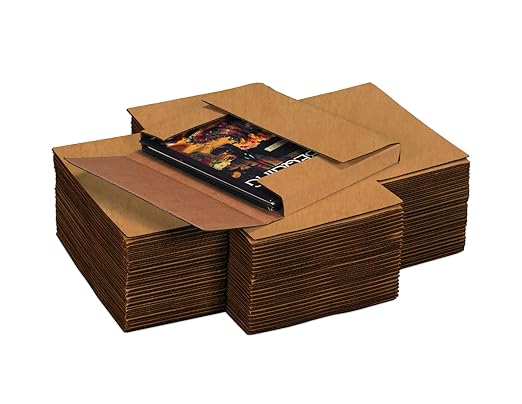 Tape Logic TLM14112BFK Easy-Fold Mailers, 14 1/4" x 11 1/4" x 2", Kraft (Pack of 50)