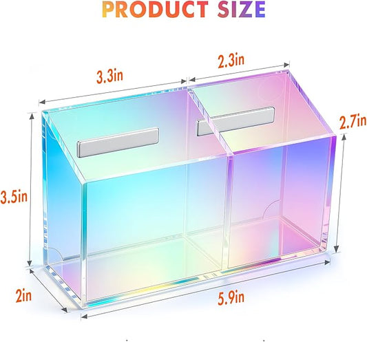 BEYGORM Magnetic Dry Erase Marker Holder for Whiteboard,Non-slip Acrylic Magnet Pen Holder for Fridge Refrigerator,Locker Organizer for Work,Locker Accessories,Pencil Cup for Desk(Colorful)