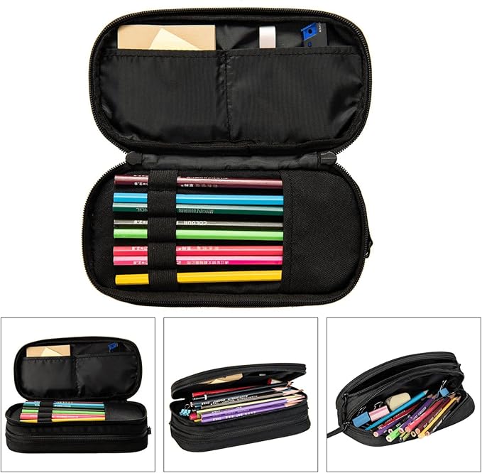 Pazacon Cute Initial Pencil Case for Kids Students, Large Capacity Pencil Pouch for Boys Girls, Letter Design Pencil Box Pen Bag Office Stationery Organizer, Rainbow Letter R