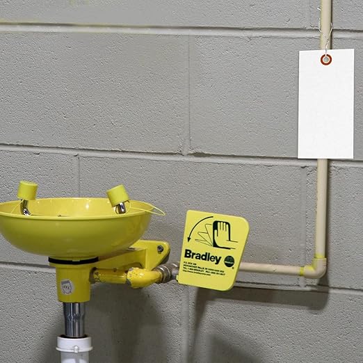 SmartSign Blank White Shipping Tags with Wire, Size #5 | 4 3/4" x 2 3/8" Tyvek, Pack of 1000, Made in USA