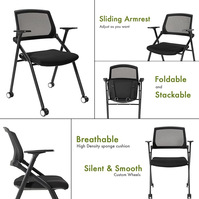 VACYOVKE 30 Pack Conference Room Chairs Guest Reception Chair for Office, Waiting Room, Meeting, Lobby