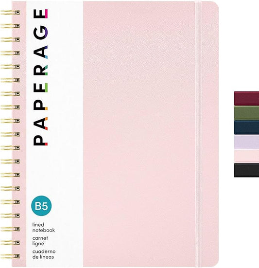 PAPERAGE Lined Spiral Journal Notebook — B5