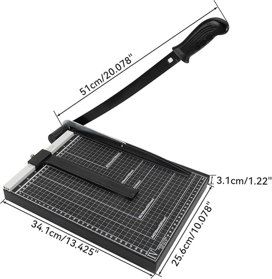 TEXALAN Precision Paper Cutter for A4/B5/A5/B6/B7, 10x13 inches, 70GSM Capacity, Metal Base Black