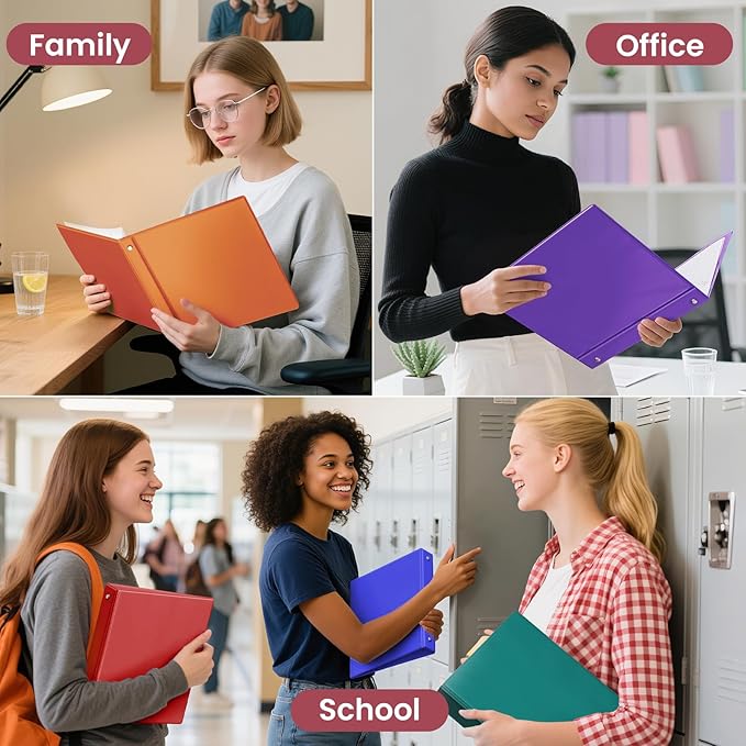 SUNEE 3 Ring Binder 1 Inch 1 Pack, Clear View Binder Three Ring PVC-Free (Fit 8.5x11 Inches) for School or Office Supplies, Yellow