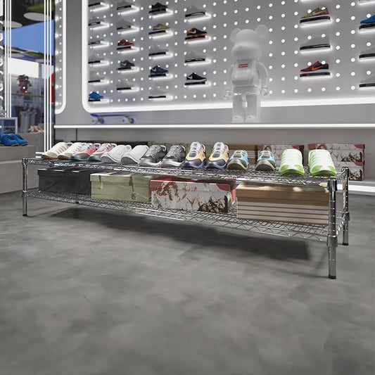 Regal Altair 18" Deep x 72" Wide x 14" Height Wire Shelving Kit | 2-Tier | NSF Commercial Storage Rack Unit