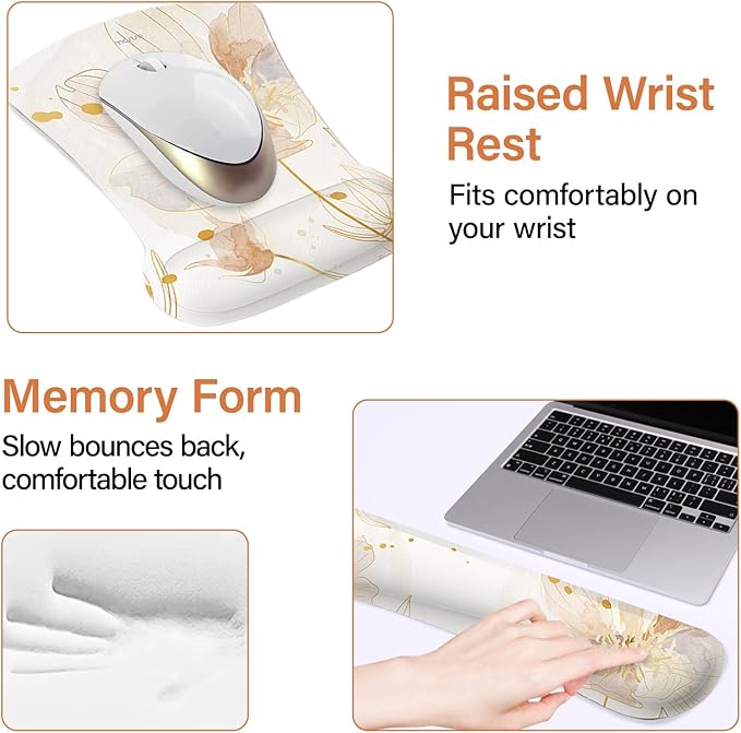 MOSISO Desk Mat & Keyboard/Mouse Pad Set — Orange