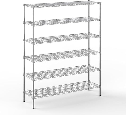 Regal Altair 18" Deep x 60" Wide x 74" Height Wire Shelving Kit | 6-Tier | NSF Commercial Storage Rack Unit