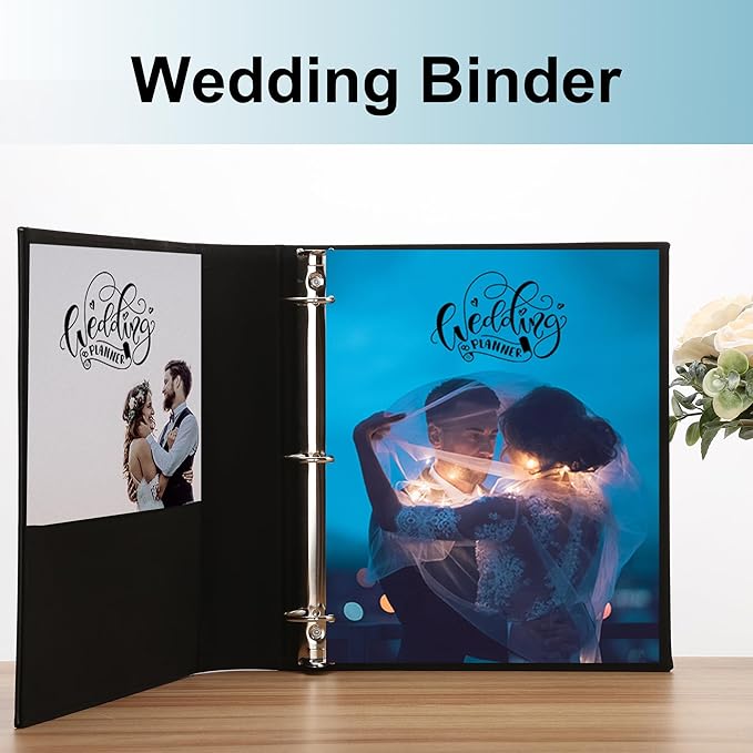 LETVPVOW Vintage Hardback 3 Ring Binder 2 Inch, Professional Leather Binder 3 Ring, Three Ring Binders Fits 8.5" x 11", D Ring Binders for Photo Album, Home, School and Office Supplies- Dark Red