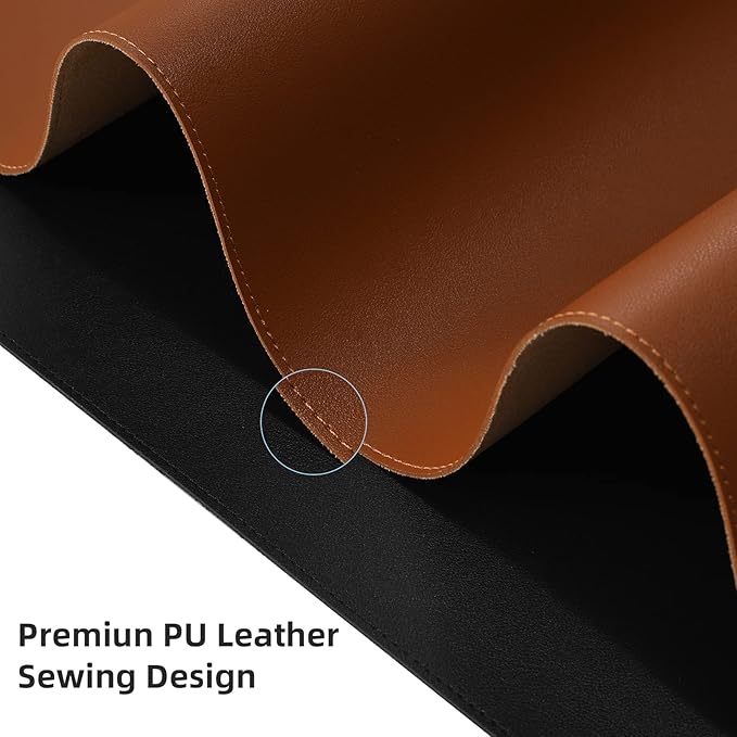 Wolaile Desk Pad Blotter — 36×17 in, Brown