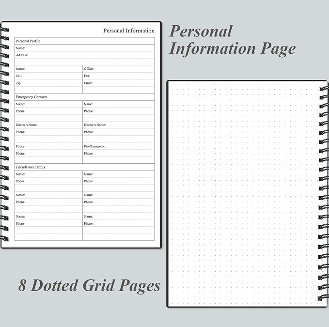 Daily Planner Undated (Black, A5)