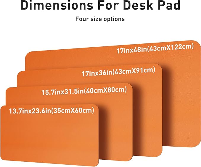 Aothia PU Leather Desk Pad — 23.6" × 13.7", Non-Slip
