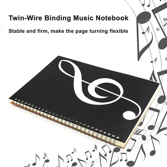 MoHern Blank Sheet Music Notebook, 160 Pages Composition Staff Paper Notebook, Manuscript Paper Notebook, 10 Staves (Music clef notebook)
