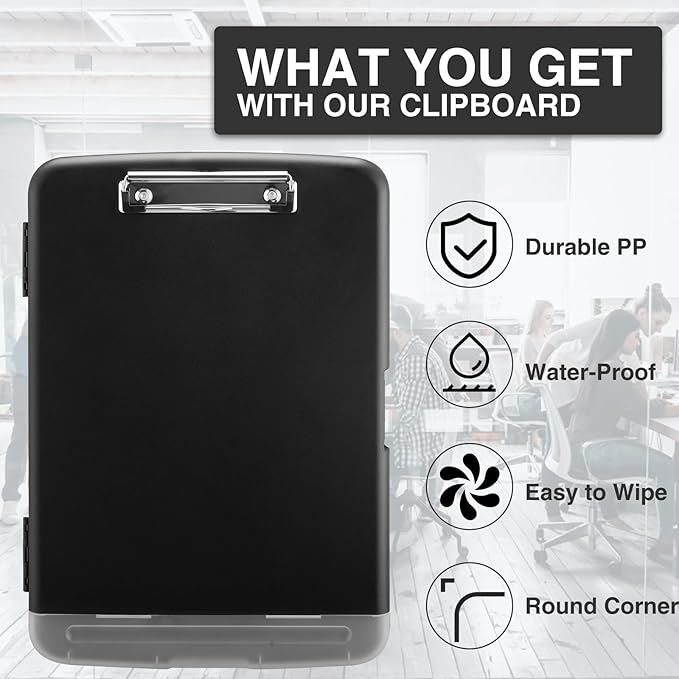 Sooez Clipboard with Storage (Letter, 8.5x11)