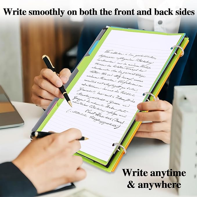 Tashkummy 360 Degree Pivotable Binder, Upgraded 3 Ring Binder 1 inch, Flexible Binders 3 Ring, Foldable Three Ring Binders- Black