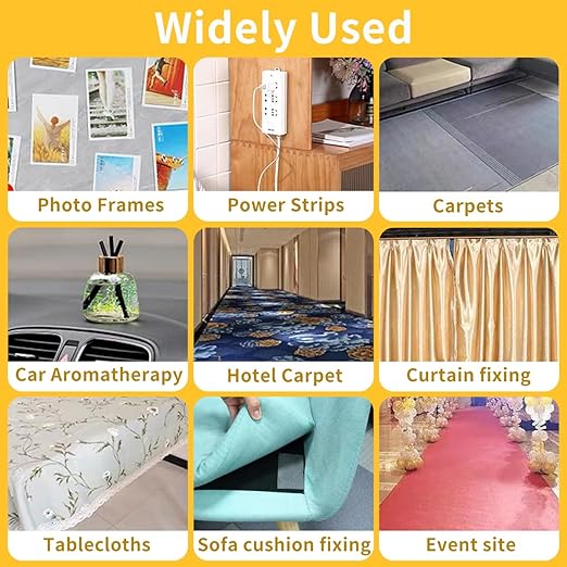 KAIYUER Thin Double Sided Fabric Tape Heavy Duty, 1" x 66 FT,Strong Double Sided Tape for Clothes,Crafts,Walls and Woodworker,No Glue Residue High Stickness Mounting Tape