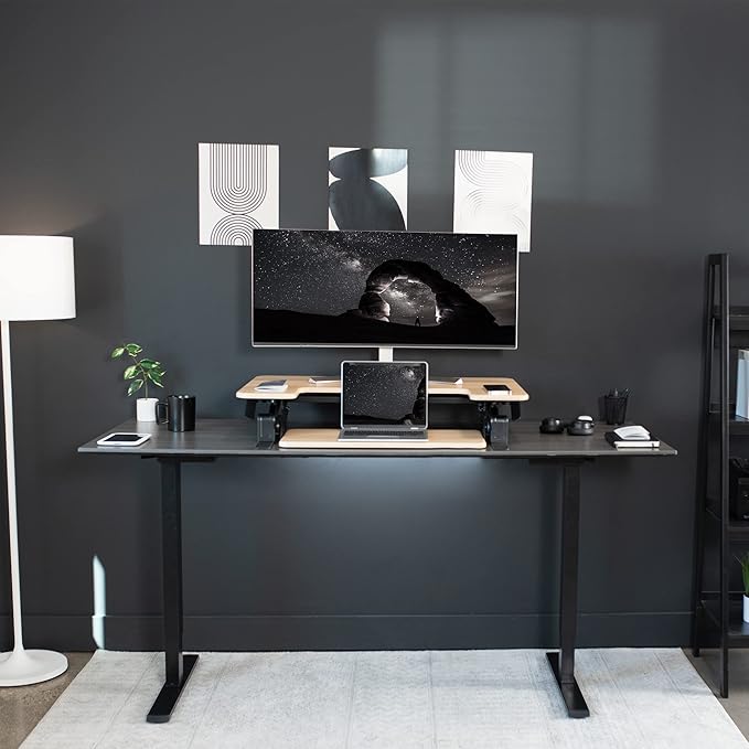 VIVO 36 inch Height Adjustable Stand Up Desk Converter (Black)